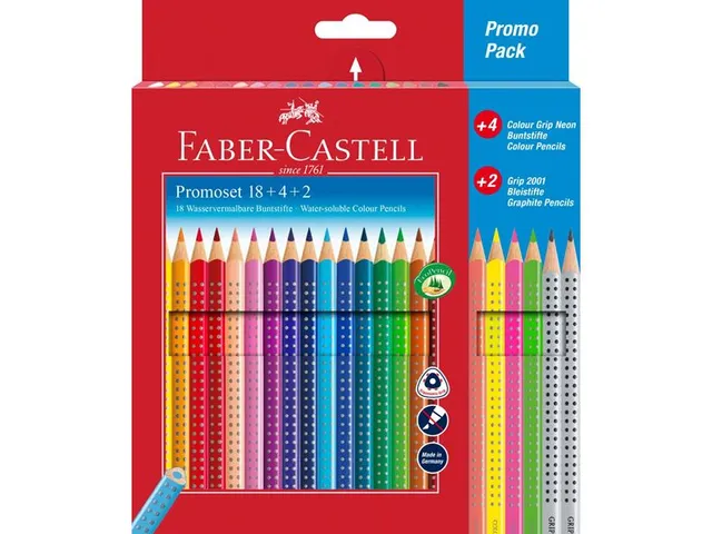 kleurpotlood Faber-Castell Grip promotieset 18 + 4 + 2