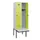 locker met bank,HxBxD 1950x600x815mm,2vak,vak B 300mm,draaigrendel