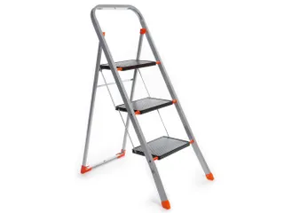 Huishoudtrap met hoge beugel 3 treden antislip inklapbaar tot 150 kg - 1