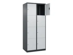 lockerkast,HxBxD 1850x800x500mm,2x4vakken,vak B 400mm,cil.-slot