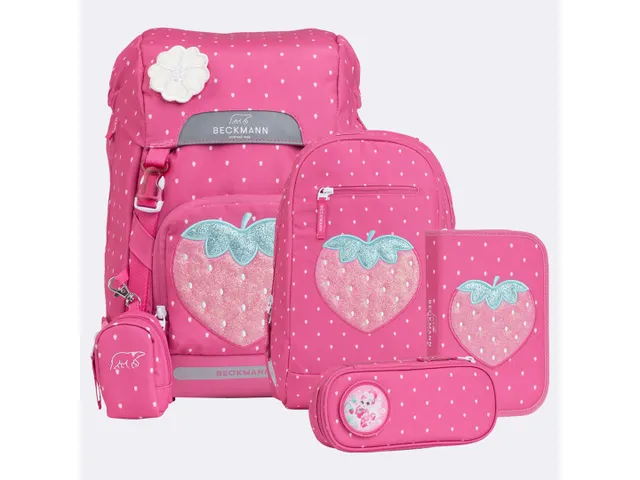 Schooltasset Beckmann Classic Strawberry 6-delig