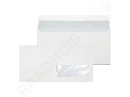 Dienstenvelop Venster Rechts Raadhuis 110x220mm Dl (ea5/6) Wit Gegomd
