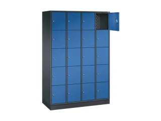 lockerkast,HxBxD 1950x1220x500mm,4x5vakken,cil.-slot,sokkel - 1