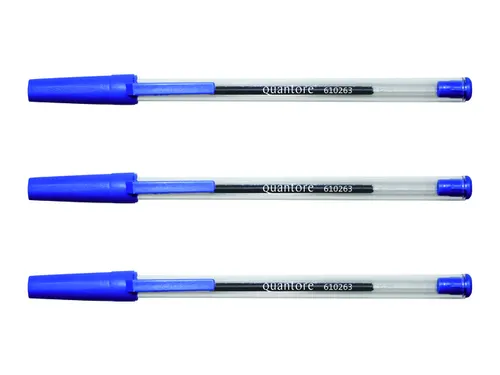Balpen Quantore Stick blauw medium