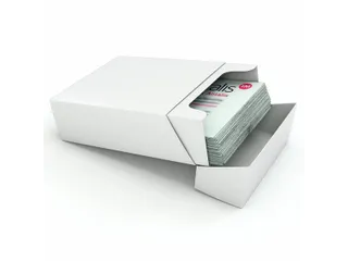 Kraft visitekaartdoosjes Wit 60x95x36mm - 1