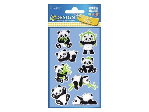 Glossy etiket Z-design Kids pakje a 1 vel panda