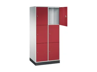 grootvolume-lockersysteem,RAL 7035/RAL 3003,HxBxD 1950x820x600mm - 1