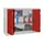 Vouwdeurkast 1000x1200x600mm 2legborden Verzinkt Ral7035 Front Ral3000