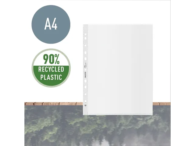 Pochette Leitz Recycle A4 11 perforations PP 0,10mm transparent