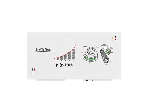 Whiteboard Rocada Skin Pro-Duo 2x module 100x100 cm PE gecoat wit