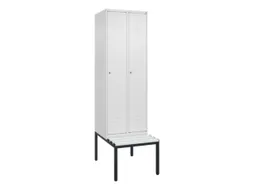 locker met bank,HxBxD 2120x600x815mm,2vak,vak B 300mm,cil.-slot