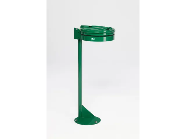 Afvalverzamelaar 120 Liter Staander Plaatstaal Met Deksel Groen