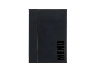 Menukaart Securit Trendy A4 2 tassen zwart lederlook - 1
