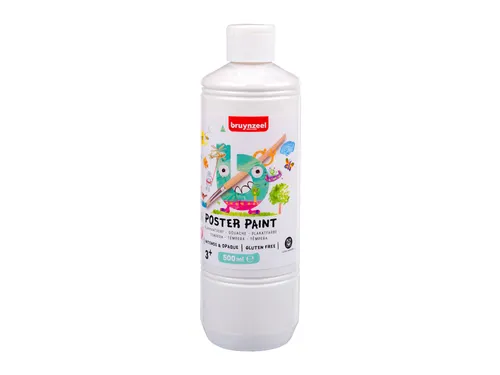 Plakkaatverf Bruynzeel wit fles à 500ml