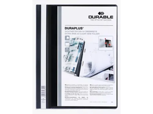 Snelhechtmap Durable Duraplus A4+ zwart