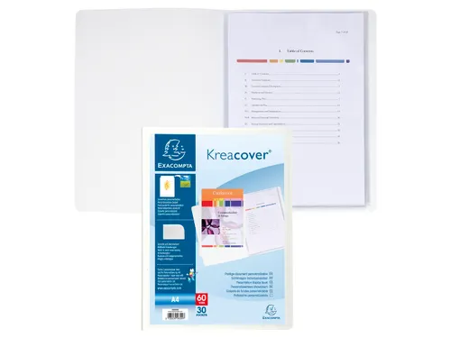 Showalbum A4 Harde Polypropyleen Kaft Kreacover 30 Tas Wit