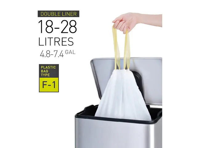 Afvalzak EKO MDPE type F1 met trekband 49x68cm 18-28L wit