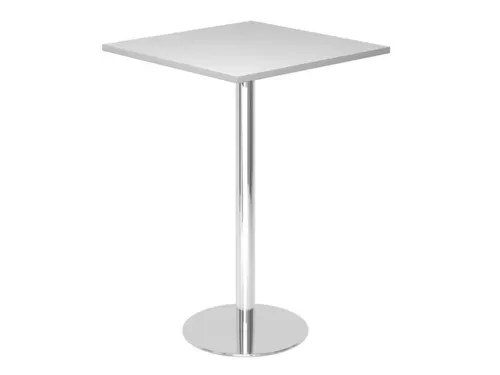 statafel,HxBxD 1116x800x800mm,vierkant,schotelvoet chroom,ronde buis
