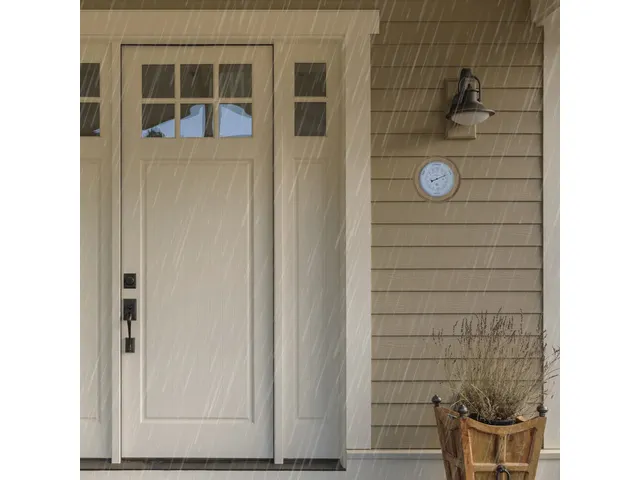 Buiten Barometer - Ø22CM - Metaal - Bruin "Orchid"