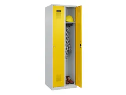 locker,HxBxD 1850x600x500mm,2vak,vak B 300mm,cil.-slot,staand op vloer
