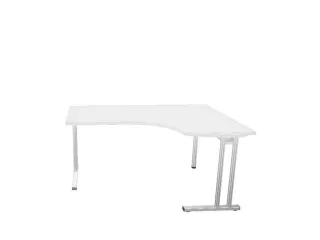 bureau in vrije vorm,HxBxD 740x1600x1200mm,vrije vorm,Bl-wit - 2
