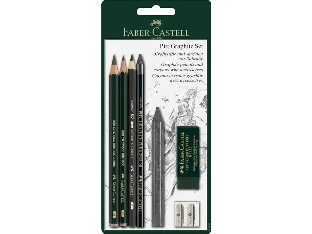 Potloodset Faber-Castell Pitt Graphite 7-delig op blister