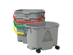 Grijze MultiMop emmer 30 liter met rode hendel