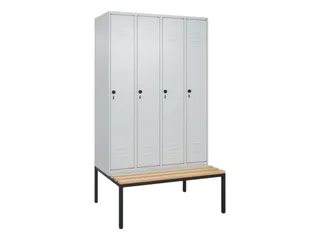 locker voor scheiding van kleding,HxBxD 2120x1200x815mm,4vak - 1