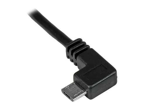 1m Micro-USB oplaad en sync kabel M/M haaks naar links