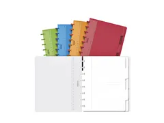 Schrift Adoc A5 lijn 144 pagina's 90gr met 5 tabbladen assorti