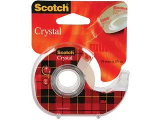 Plakband Scotch 600 19Mmx15M Crystal Clear + Handafroller - 3