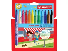 Power Max Viltstift Etui Van 12 Stuks Assorti
