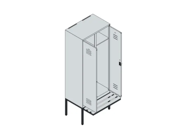 locker voor scheiding van kleding,HxBxD 2120x800x815mm,2vak