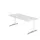 In hoogte verstelbaar bureau,HxBxD 680-850x1800x800mm,blad wit