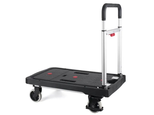 Transportkar Pavo platform trolley inklapbaar 137kg zwart