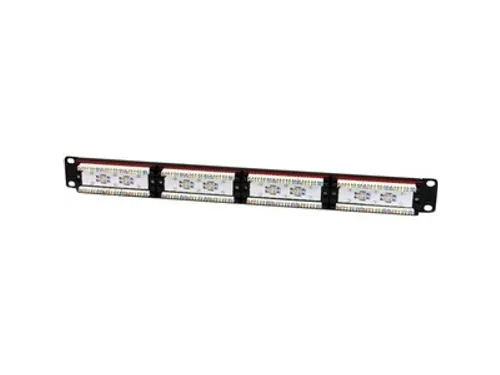 24 Port 1U Rackmount Cat6 Patch Panel