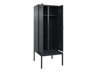 locker met bank,voor scheiding van kleding,HxBxD 2120x800x815mm,2vak - 1