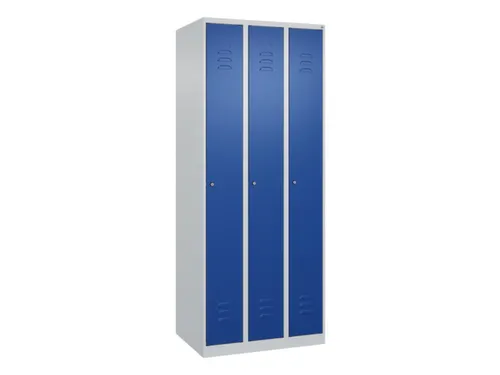 locker,HxBxD 1850x750x500mm,3vak,vak B 250mm,cil.-slot,staand op vloer