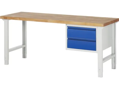 werkbank,RAL 7035/RAL 5010,HxBxD 790-1140x2000x700mm,beukblad