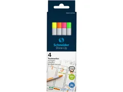 Markeerstift Schneider Shine-Up etui assorti 4 stuks