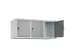 opzetkast,v. locker,3vak.,vak B 400mm,HxBxD 500x1200x500mm