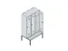 locker voor scheiding van kleding,HxBxD 2120x1200x815mm,3vak