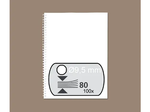 Draadrug GBC 9.5mm 34-rings A4 wit 100stuks