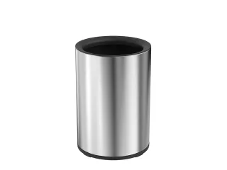 Afvalbak Classic Round Open Top Bin 10 liter Mat RVS - 1