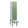 locker met bank,HxBxD 1950x400x815mm,1vak,vak B 400mm,draaigrendel