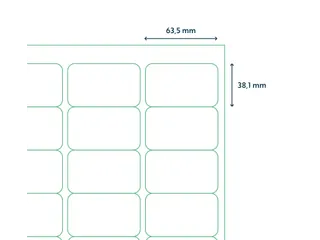 Etiket Rillstab 63.5x38.1mm Wit 2100 Stuks - 3