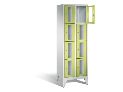 Lockerkast 1850x610x500mm 2x4 vakken Cilinderslot Poten, RDS1108060