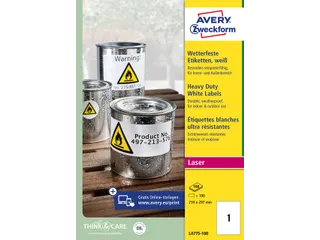 Avery Zweckform L4775 Weerbestendige etiketten A4 210x297 Wit 100stuks - 4