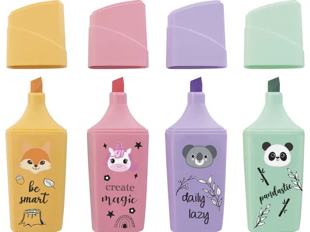 Mini markeerstift Eberhard Faber Animal set à 4 stuks