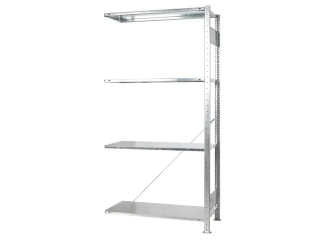 legbordstelling,aanbouwveld,Green,HxBxD 2000x1000x600mm,4xStalen bodem